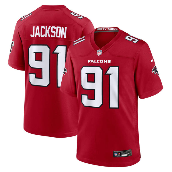 Atlanta Falcons Drake Jackson Nike Red Team Game Jersey