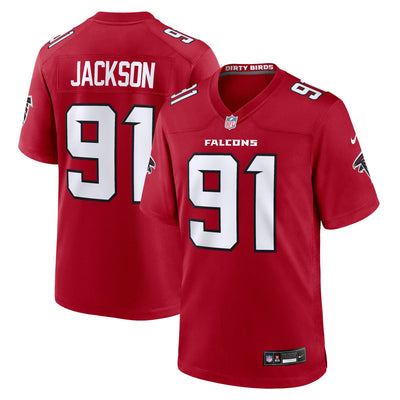 Atlanta Falcons Drake Jackson Nike Red Team Game Jersey