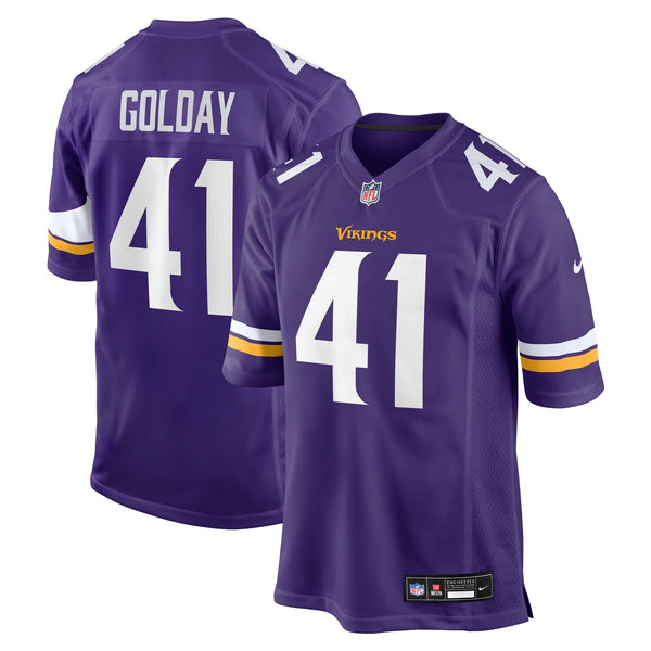 Minnesota Vikings Jake Golday Nike Purple Team Game Jersey
