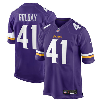 Minnesota Vikings Jake Golday Nike Purple Team Game Jersey