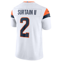 Denver Broncos Patrick Surtain II Nike White Vapor F.U.S.E. Printed Limited Jersey