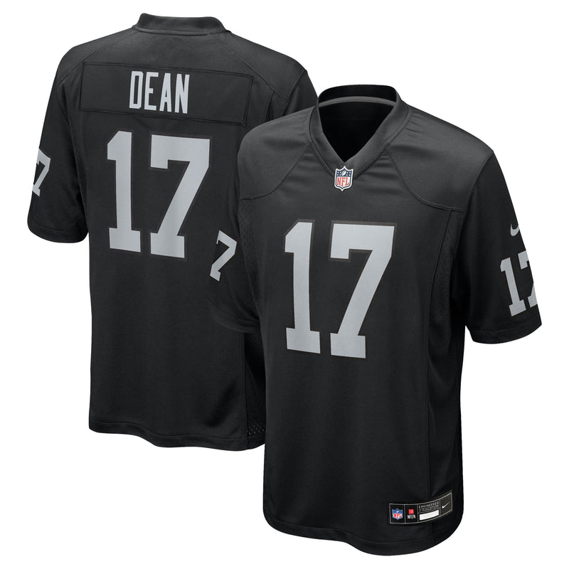 Las Vegas Raiders Nakobe Dean Nike Black Team Game Jersey