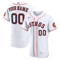 Houston Astros Nike White Home Authentic Custom Jersey