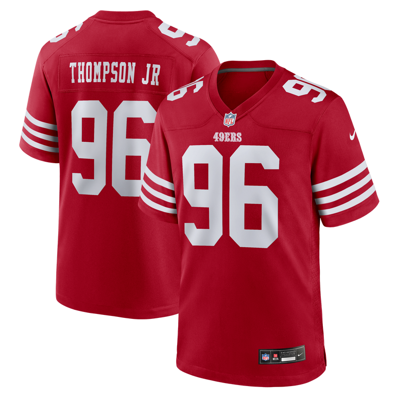 San Francisco 49ers James Thompson Jr Nike Scarlet Team Game Jersey