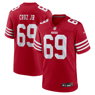 San Francisco 49ers Enrique Cruz Jr. Nike Scarlet Team Game Jersey
