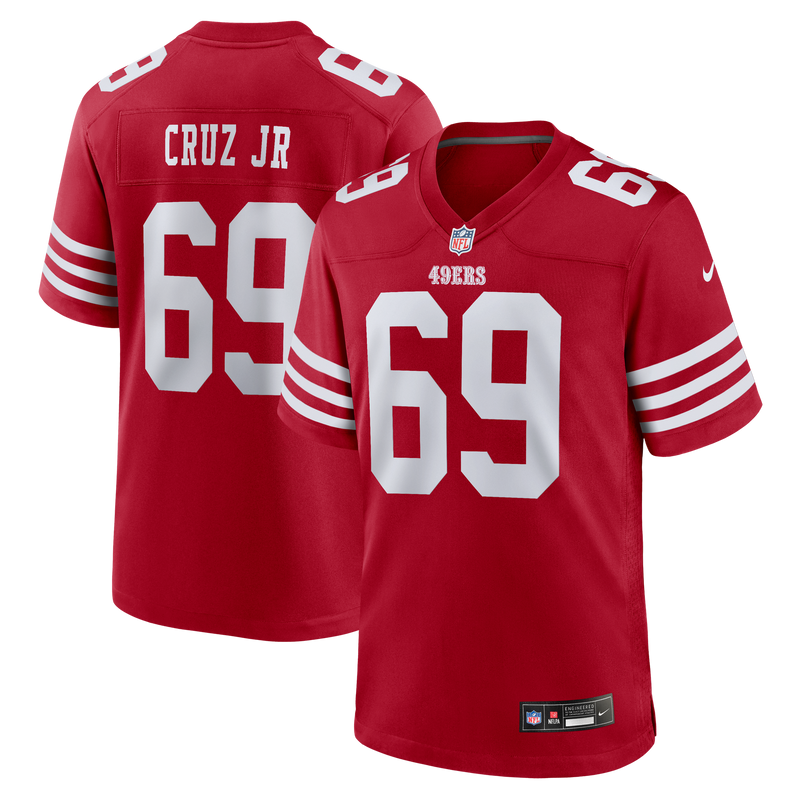 San Francisco 49ers Enrique Cruz Jr. Nike Scarlet Team Game Jersey