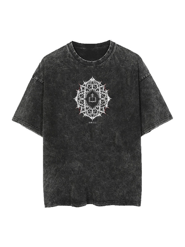 Vintage black t-shirt with Hooded Seraph Veil of Revelation graphic – photo 2