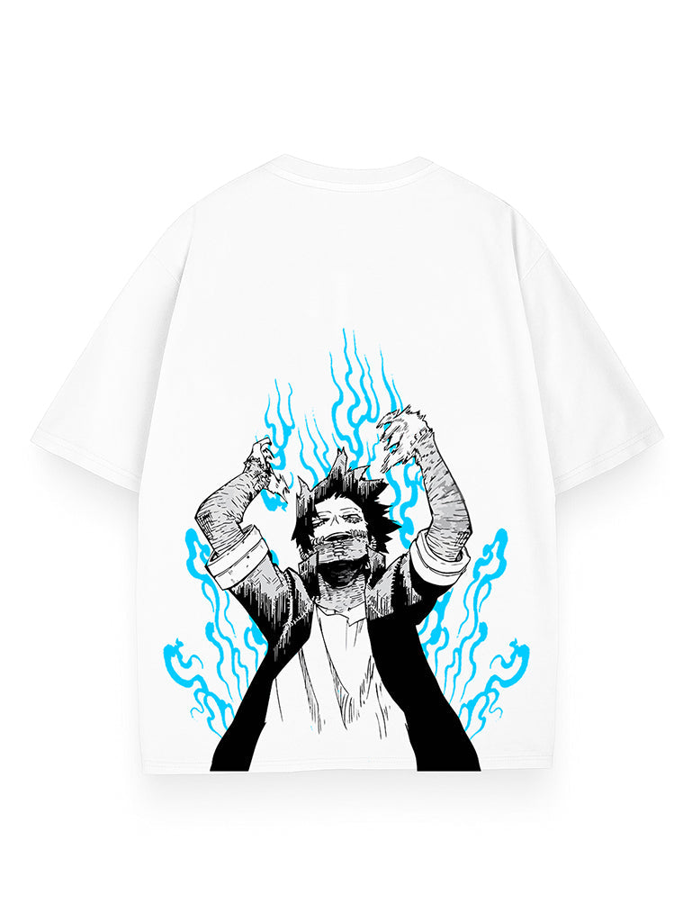 White t-shirt with Kai Chisaki My Hero Academia Blue Flame graphic – photo 1