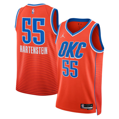 Oklahoma City Thunder Jordan Brand Statement Edition Swingman Jersey - Orange - Isaiah Hartenstein -