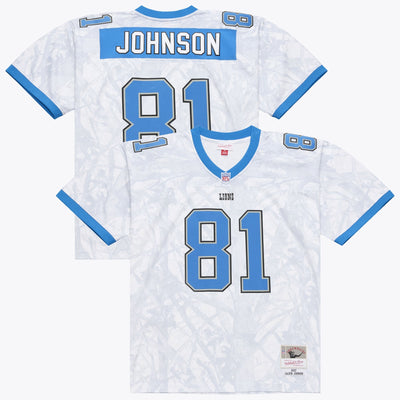 Detroit Lions Calvin Johnson Mitchell & Ness White 2007 Ghosted Retired Player Jersey