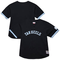 North Carolina Tar Heels Mitchell & Ness On The Clock Full-Button Fashion Jersey - Black