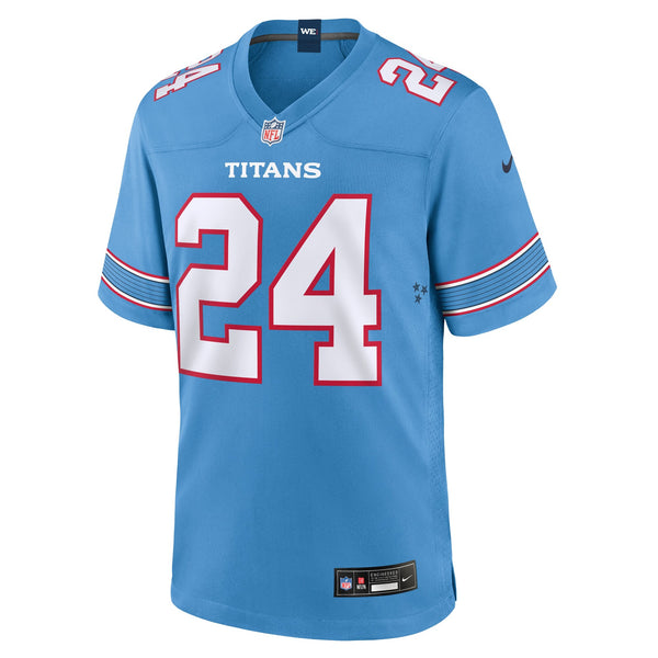Tennessee Titans Alontae Taylor Nike Light Blue Team Game Jersey