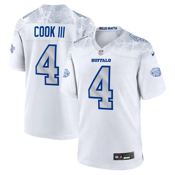 Buffalo Bills James Cook III Nike White Rivalries Collection Game Jersey