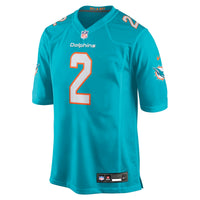 Miami Dolphins Malik Willis Aqua jersey – view 4
