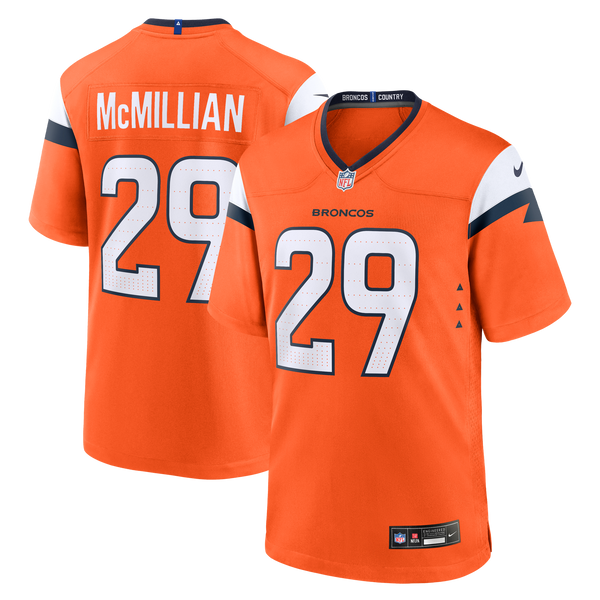 Denver Broncos Ja'Quan McMillian Nike Orange Team Game Jersey
