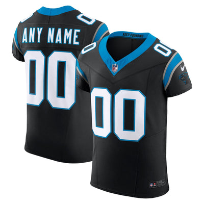 Carolina Panthers Nike Black Vapor F.U.S.E. Elite Custom Jersey