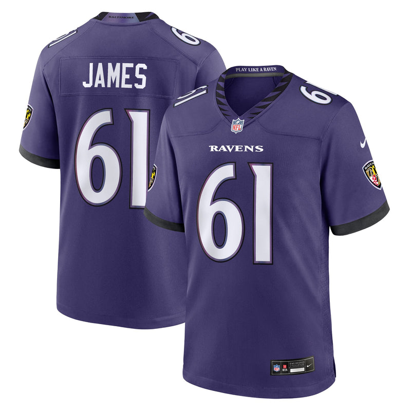 Baltimore Ravens Andre James Purple jersey – view 1