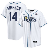 Tampa Bay Rays Chandler Simpson White jersey – view 2