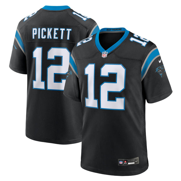 Carolina Panthers Kenny Pickett Nike Black Team Game Jersey