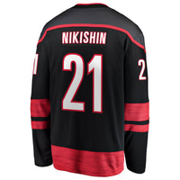 Carolina Hurricanes Alexander Nikishin Fanatics Black Home Breakaway Jersey