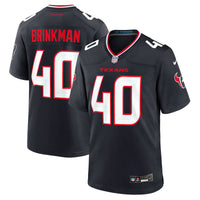 Houston Texans Austin Brinkman Nike Navy Team Game Jersey