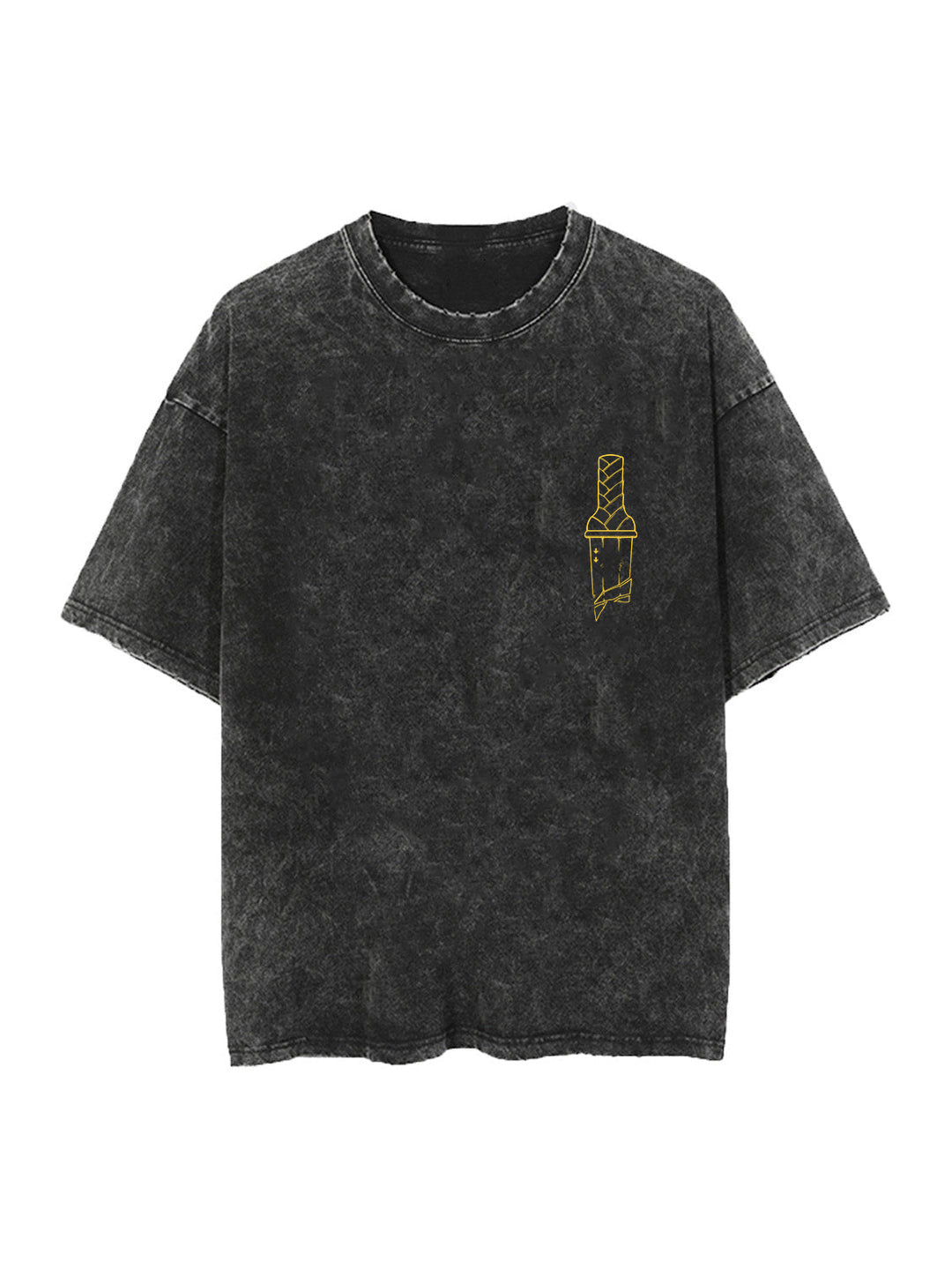 Washed black t-shirt with Thorfinn Vinland Saga Northern Wanderer graphic – photo 2