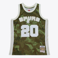 San Antonio Spurs Mitchell & Ness Manu Ginobili 2002 Ghost Camo Swingman Jersey - Green