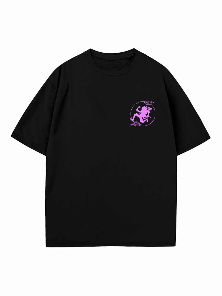 Black t-shirt with Monkey D. Luffy One Piece Unshaken King graphic – photo 2