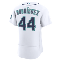 Seattle Mariners Julio Rodriguez Nike White Home 50th Season Authentic Jersey