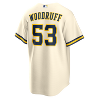 Milwaukee Brewers Brandon Woodruff Cream jersey – view 4