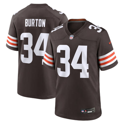 Cleveland Browns Michael Burton Nike Brown Team Game Jersey