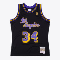 Los Angeles Lakers Mitchell & Ness Shaquille O'Neal 1996 Reload Swingman Authentic Jersey - Black