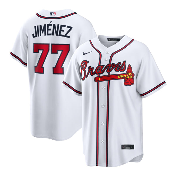 Atlanta Braves Joe Jiménez Nike White Home Replica Jersey