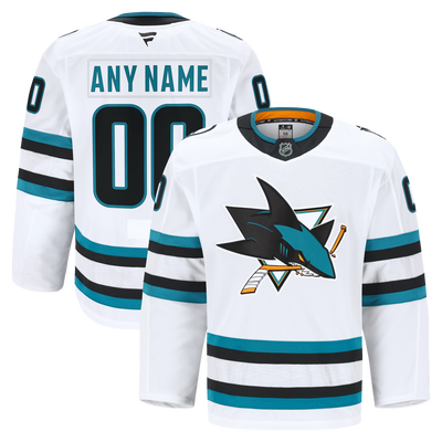 San Jose Sharks Fanatics White Away Authentic Pro Custom Jersey