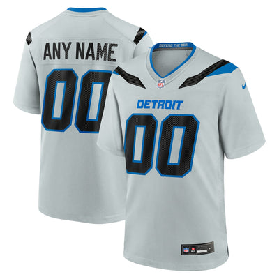 Detroit Lions Nike Silver 2026 Rivalries Collection Game Custom Jersey