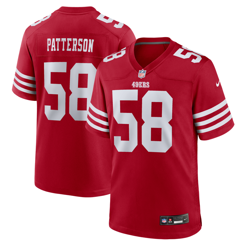 San Francisco 49ers Jarrett Patterson Nike Scarlet Team Game Jersey