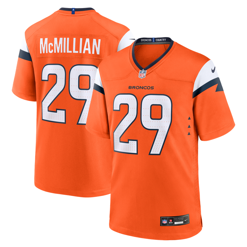 Denver Broncos Ja'Quan McMillian Nike Orange Team Game Jersey