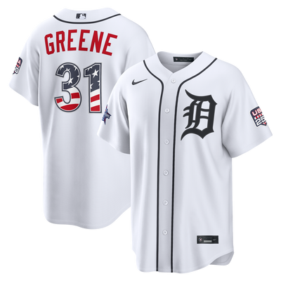 2026 All-Star Edition Stars & Stripes Detroit Tigers Riley Greene Nike White Stadium Jersey