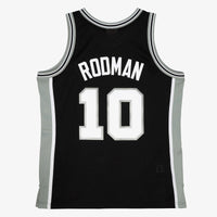 San Antonio Spurs Mitchell & Ness Dennis Rodman 1993 Dark Authentic Jersey - Black