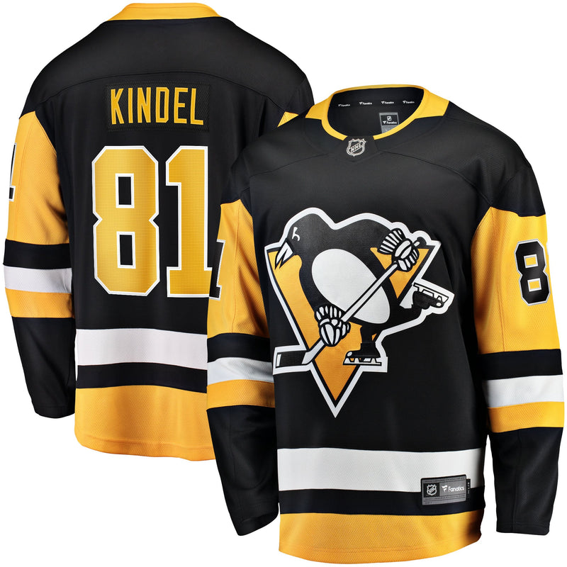 Pittsburgh Penguins Ben Kindel Fanatics Black Home Breakaway Jersey