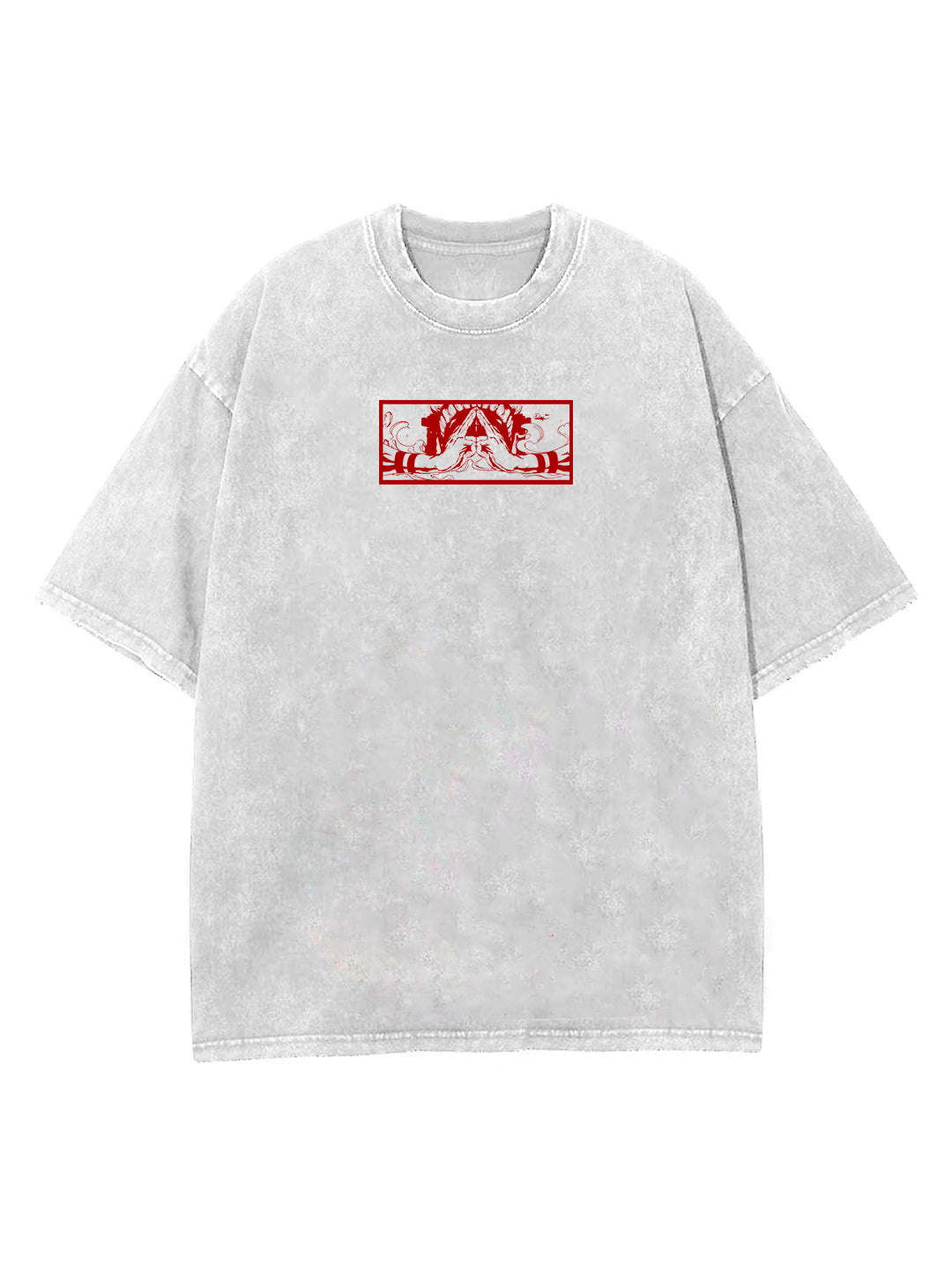 Washed gray t-shirt with Ryomen Sukuna Jujutsu Kaisen Malevolent graphic – photo 2