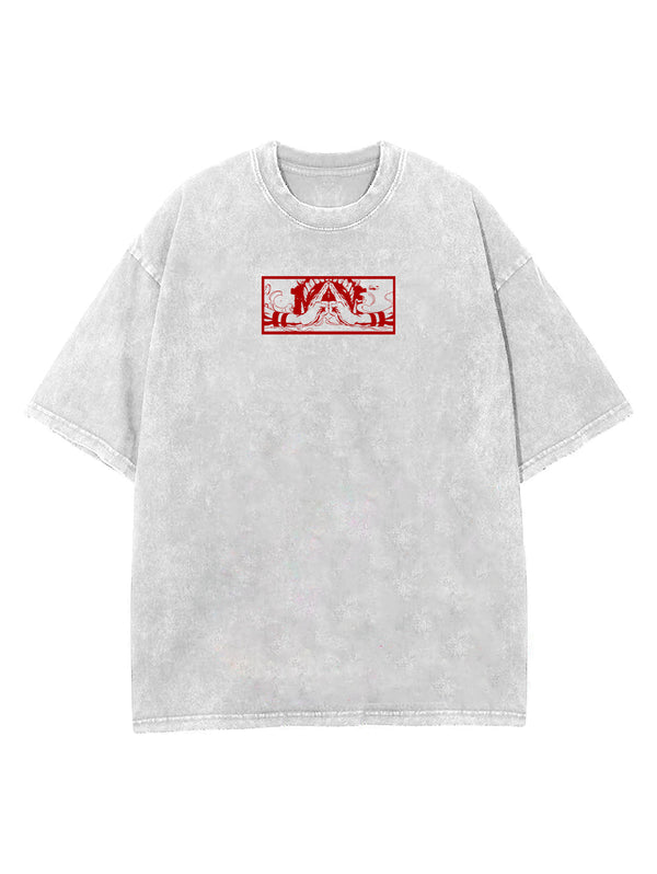 Washed gray t-shirt with Ryomen Sukuna Jujutsu Kaisen Malevolent graphic – photo 2
