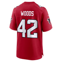 Atlanta Falcons Josh Woods Nike Red Team Game Jersey