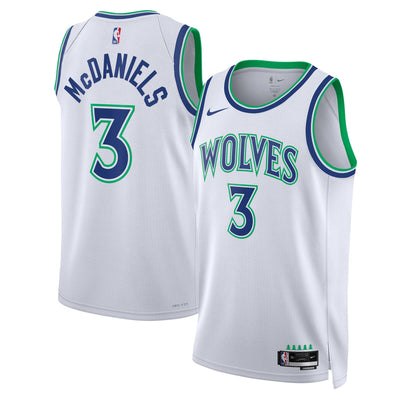Minnesota Timberwolves Nike Replica Association Edition Swingman Jersey - White - Jaden McDaniels -