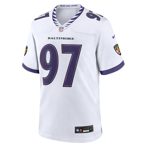 Baltimore Ravens Ethan Burke Nike White Game Jersey
