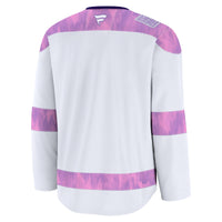 Montreal Canadiens Fanatics White 2024 Hockey Fights Cancer Practice Jersey