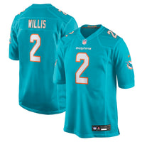 Miami Dolphins Malik Willis Aqua jersey – view 1