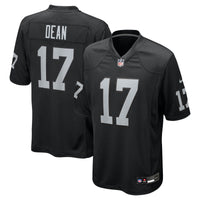 Las Vegas Raiders Nakobe Dean Nike Black Team Game Jersey