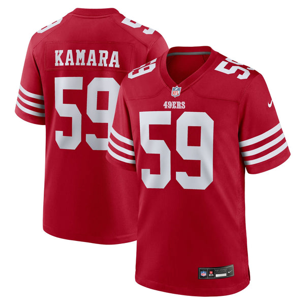 San Francisco 49ers Mikail Kamara Nike Scarlet Game Player Jersey