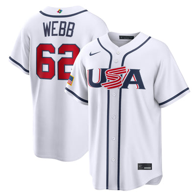 USA Baseball Logan Webb Nike White 2026 World Baseball Classic Home Stadium Jersey
